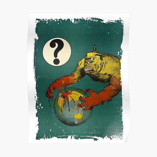 Discover Question Mark - WW1 Propaganda Poster Premium Matte Vertical Poster