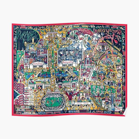 Discover Map of the London Underground to Wembley Stadium Premium Matte Vertical Poster