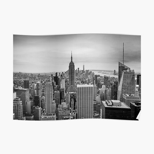 Discover New York Classic Skyline Premium Matte Vertical Poster