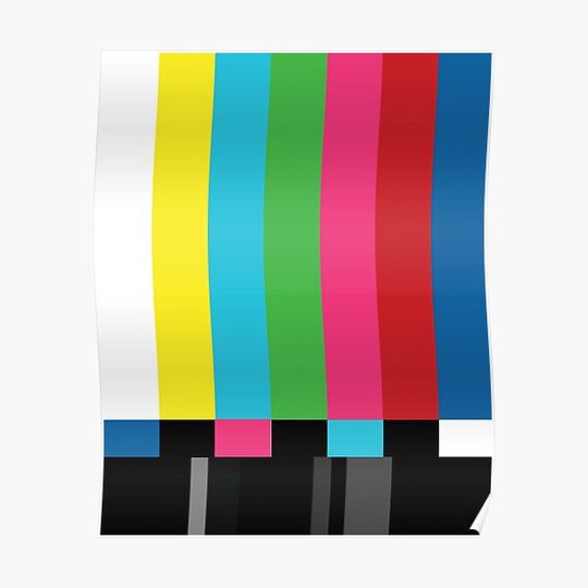 Discover TV Color Bars Premium Matte Vertical Poster