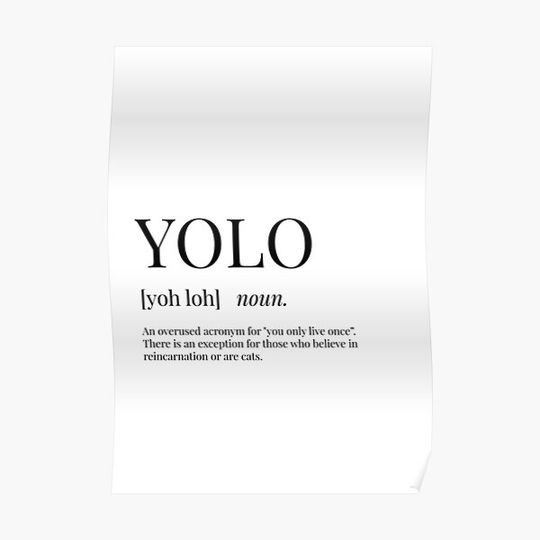 Discover YOLO Definition Premium Matte Vertical Poster