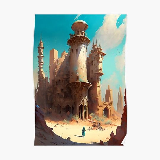 Discover Dungeons and Dragons Desert Palace Premium Matte Vertical Poster