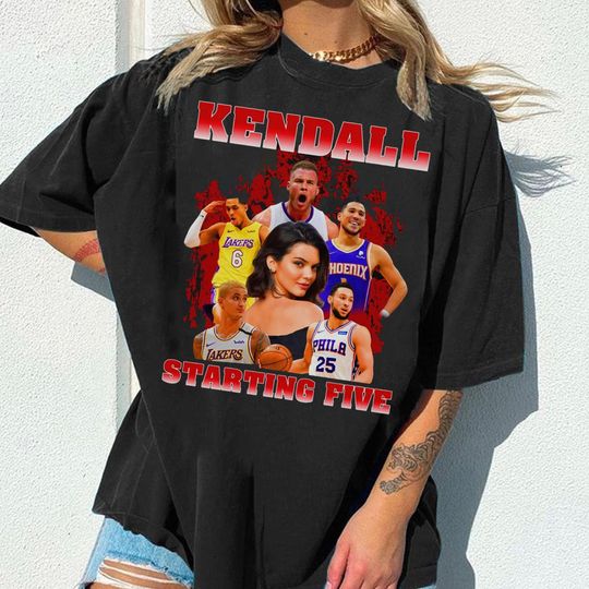 Discover Kendall Starting Five Shirt Loahaddian Kendall Jenner Team Shirt
