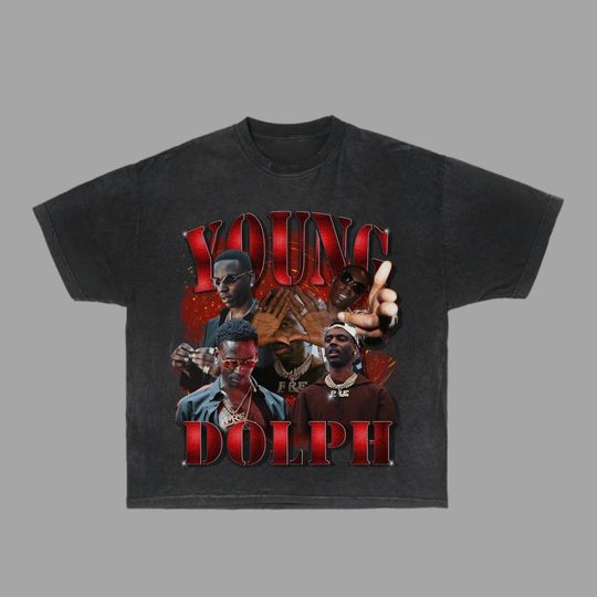Discover Young Dolph Graphic Tee Vintage Bootleg Rap Shirt
