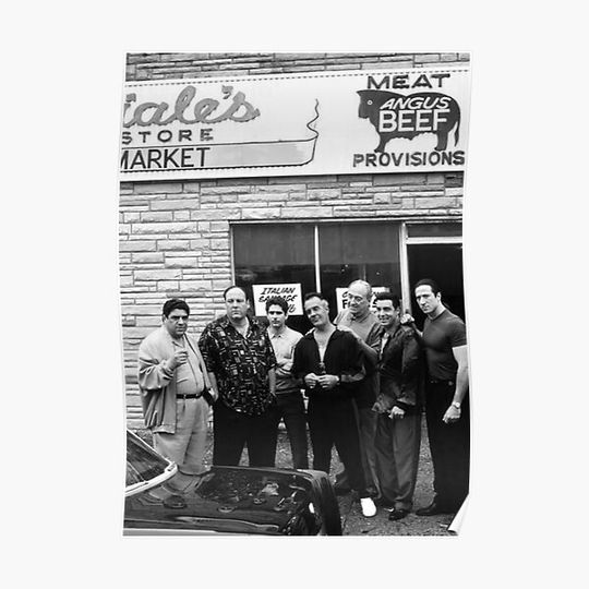 Discover The Sopranos Family Black & White Premium Matte Vertical Poster
