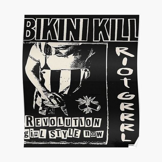 Discover bikini kill riot grrrl poster Premium Matte Vertical Poster