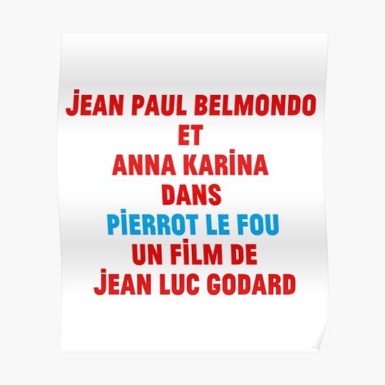 Discover Pierrot Le Fou Premium Matte Vertical Poster