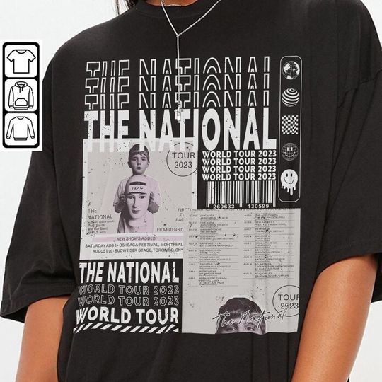 Discover The National Music Shirt, Vintage The National World Tour 2023 Album Graphic Tee