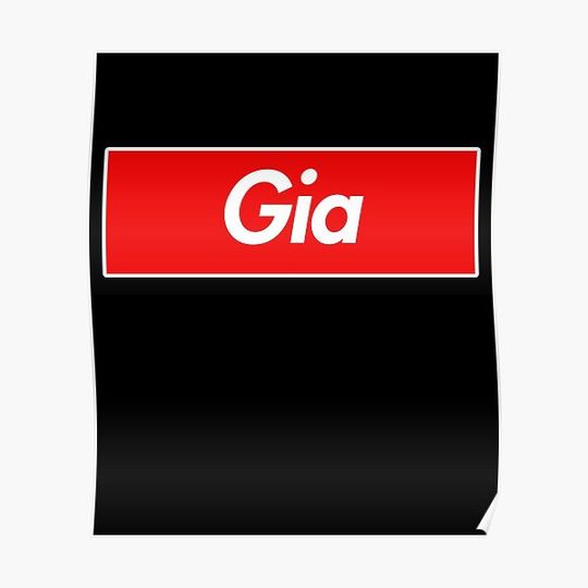 Discover Gia Name Label - Gift For Female Named Gia Premium Matte Vertical Poster