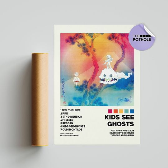 Discover Kids See Ghosts Poster / Album Cover Poster
