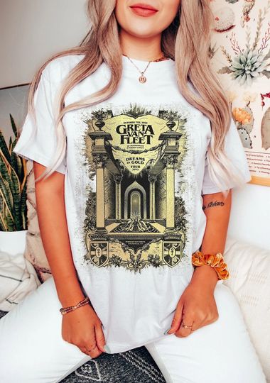 Discover Greta Van Fleet, Greta Van Fleet Shirts Dreams In Gold Tour 2023 Shirt