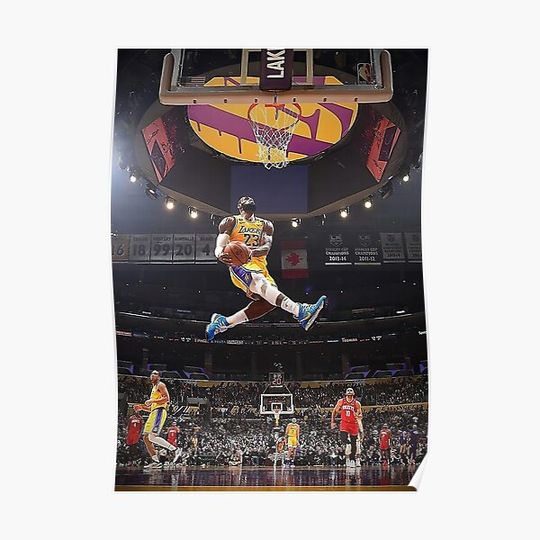 Discover Lebron Dunk Premium Matte Vertical Poster