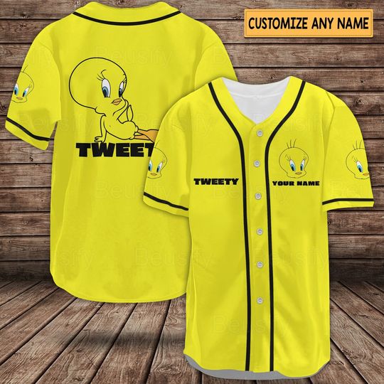 Discover Tweety Baseball Jersey Shirts, Tweety Shirts, Personalized Shirt