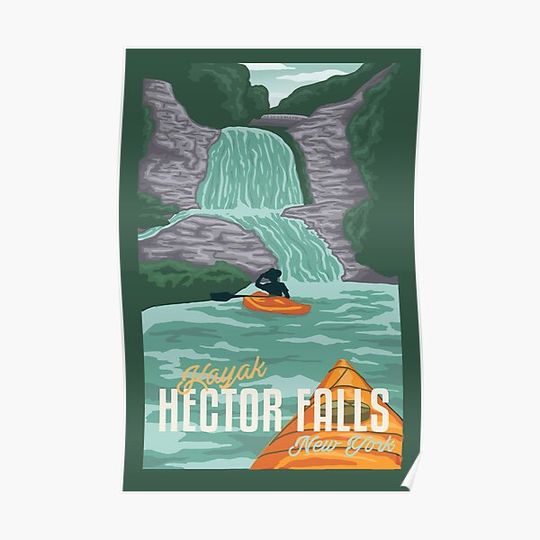 Discover Kayak Hector Falls, NY Premium Matte Vertical Poster