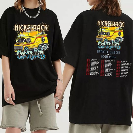 Discover Nickelback Get Rollin' Tour 2023 Shirt, Nickelback Band Concert 2023 Shirt, Nickleback Get Rollin New Album Shirt