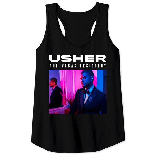 Discover Usher My Way The Vegas Residency Tour 2023 Tank Tops, User Tour 2023 , R&B Music Concert Tank Tops