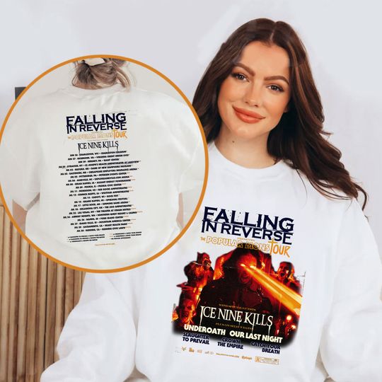 Discover Falling In Reverse The Popular Mons Tour 2023 Shirt, Falling In Reverse Rock Band Fan Shirt, Falling In Reverse 2023 Shirt