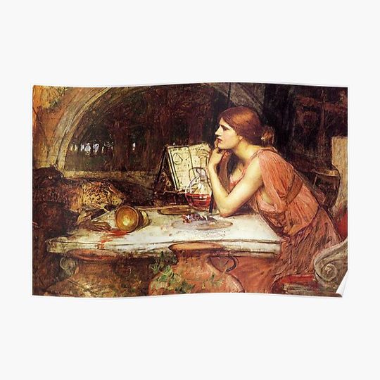 Discover John William Waterhouse - Sketch of Circe,1911-1914 Premium Matte Vertical Poster