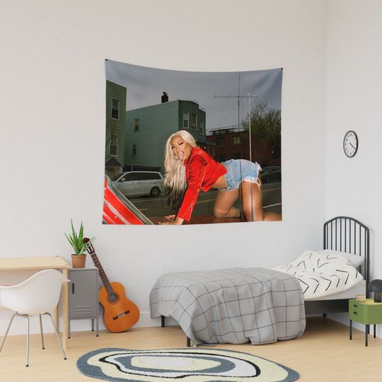 Discover Megan Thee Stallion In A Car Tapestry