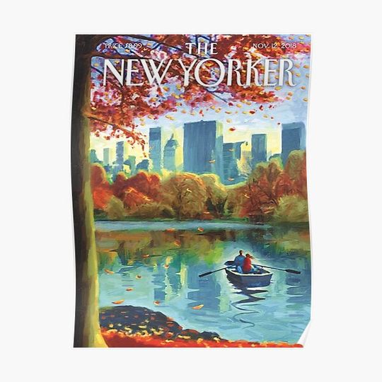Discover Central Park Row The New Yorker Poster Premium Matte Vertical Poster