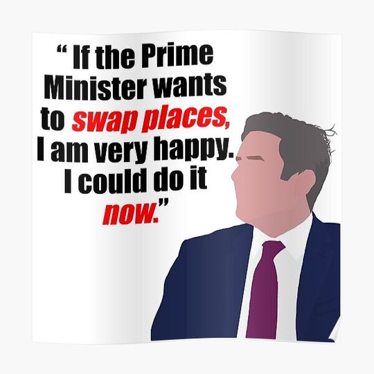 Discover Sir Keir Starmer - Swap Places Premium Matte Vertical Poster