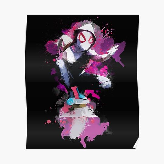 Discover Spider-Gwen - Splatter Art Premium Matte Vertical Poster