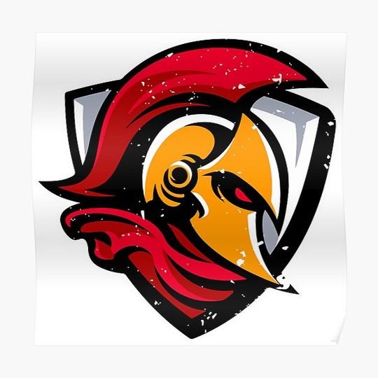 Discover Spartan Warrior Helmet - Legendary Premium Matte Vertical Poster
