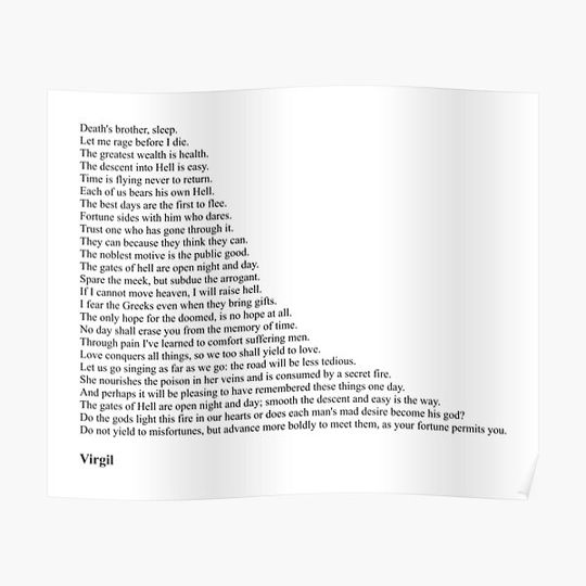 Discover Virgil Quotes Premium Matte Vertical Poster