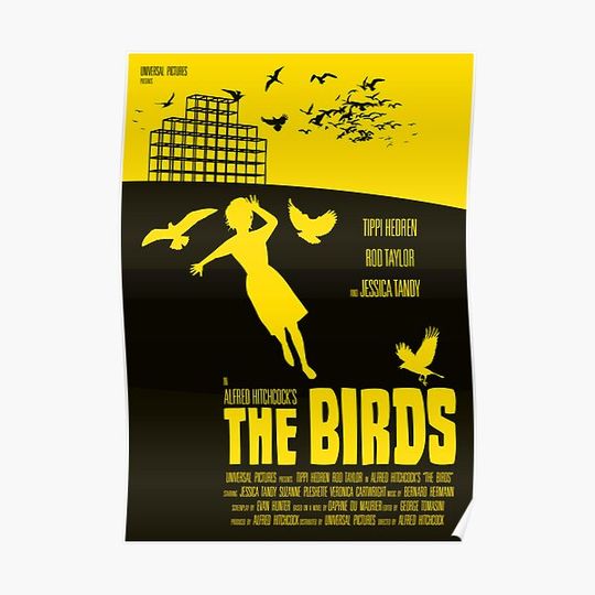 Discover Alfred Hitchcock's The Birds Premium Matte Vertical Poster