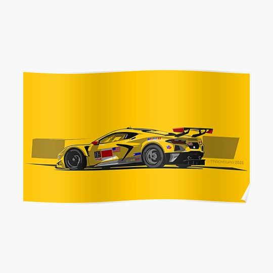 Discover RaceBack-C8R Premium Matte Vertical Poster