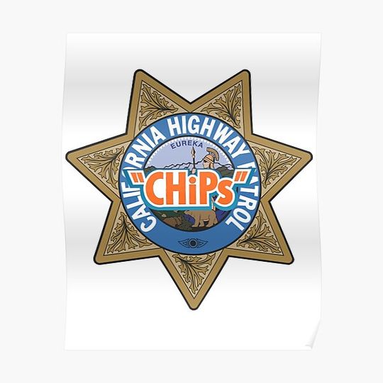 Discover CHiPs Classic American TV Series Logo Premium Matte Vertical Poster