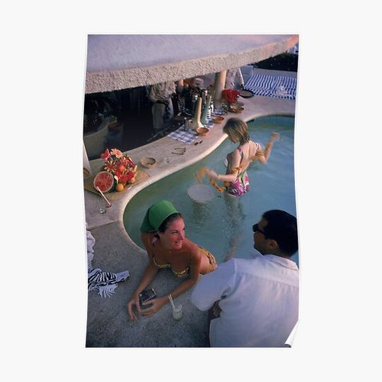 Discover Villa Vera Pool Premium Matte Vertical Poster