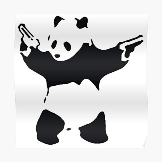 Discover Banksy Panda Premium Matte Vertical Poster