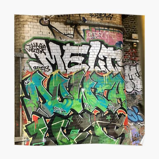 Discover Contemporary Urban Graffiti under Southwark Railway Bridge London Premium Matte Vertical Poster