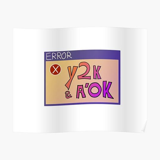 Discover "y2k & a'ok" sticker Premium Matte Vertical Poster
