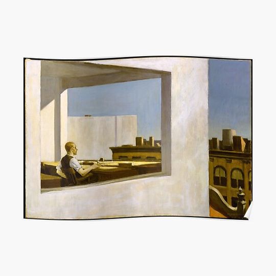Discover Edward Hopper Office in a Small City Hopper Premium Matte Vertical Poster