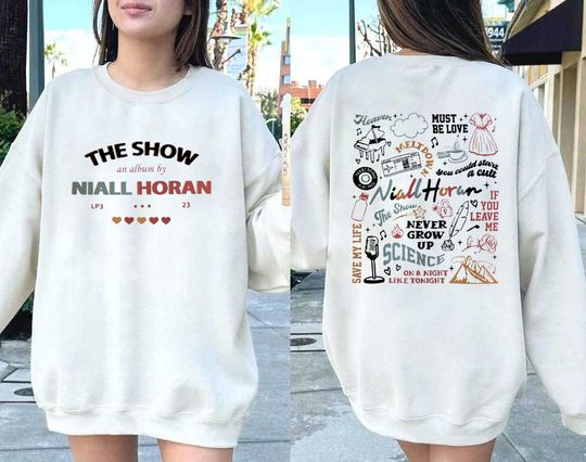 Discover Niall Horan 2 Side Sweatshirt, The Show Album Track List 2 Sides Sweatshirt
