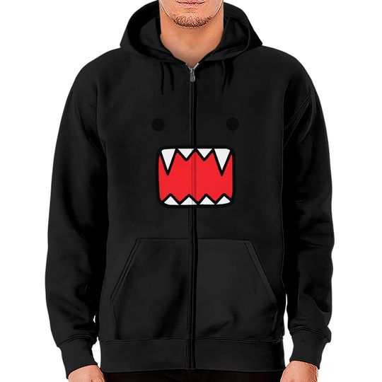 Discover Domo Kun Face Zip Hoodies, Monster Eyes mouth Zip Hoodies, Cartoon graphic