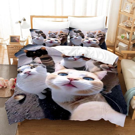 Discover Lovely cat Bedding Set Home Decor