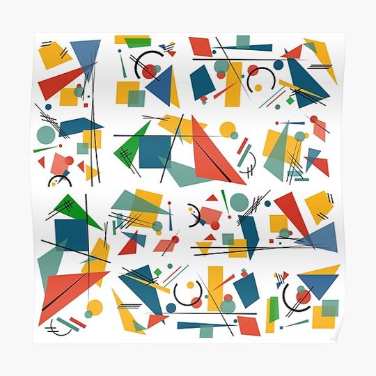 Discover Colourful Constructivism Premium Matte Vertical Poster