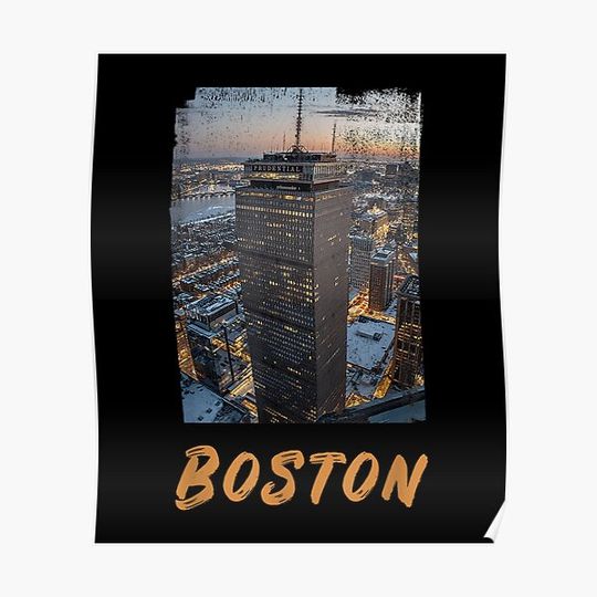 Discover Boston City Premium Matte Vertical Poster