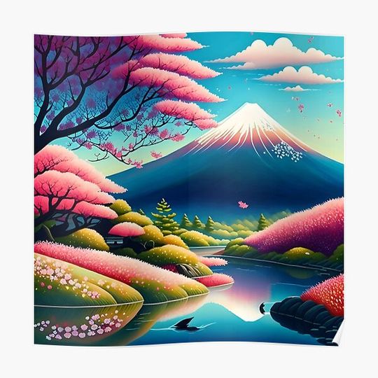 Discover Japan Scenery Premium Matte Vertical Poster