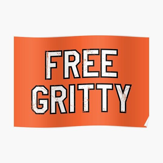 Discover Free Gritty - Orange Premium Matte Vertical Poster