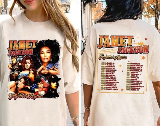 Discover 90s Janet Jackson Vintage T Shirt, Janet Jackson T Shirts, Janet Jackson Together Again Tour 2023