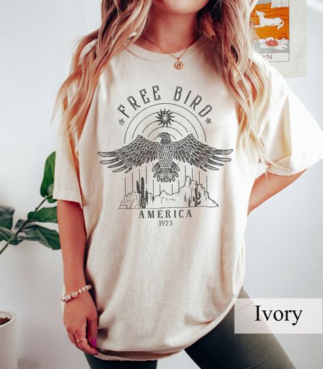 Discover Free Bird America 1973 T Shirt