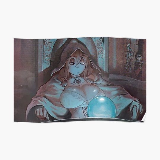 Discover Pondering My Orb - Lewd Anime Girl Version Premium Matte Vertical Poster