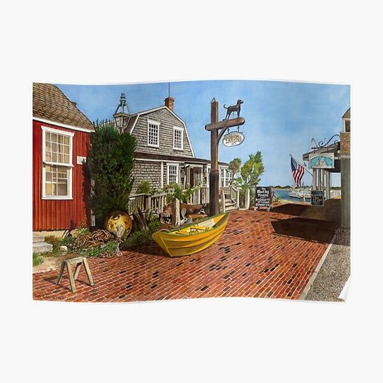 Discover The Black Dog Tavern, Martha's Vineyard, Mass Premium Matte Vertical Poster