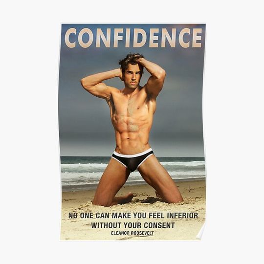 Discover Confidence - inspirational poster Premium Matte Vertical Poster