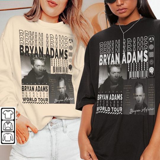 Discover Bryan Adams Music Shirt, Sweatshirt Y2K Merch Vintage 90s Bryan Adams S