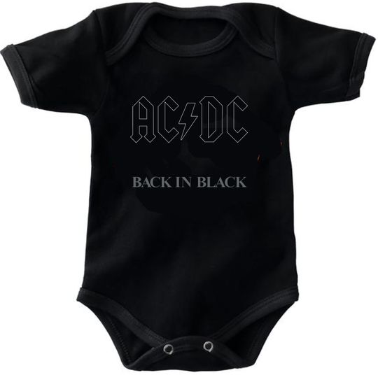 Discover Back in black art vintage Baby Onesie
